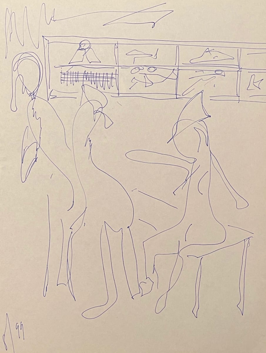 Seated at a Museum ** by Angelo DeFilippo 