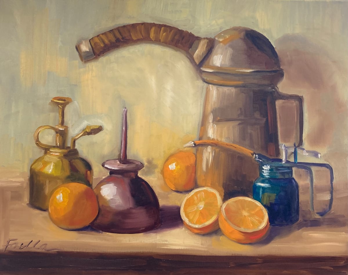 Oil Cans and Oranges by Fran Failla 