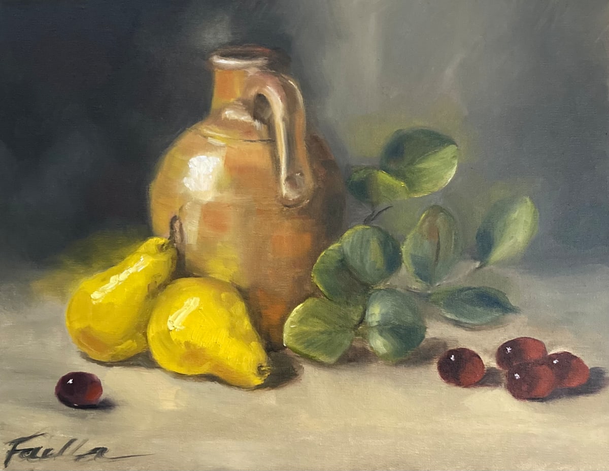 Stoneware and Fruit by Fran Failla, Image 1.