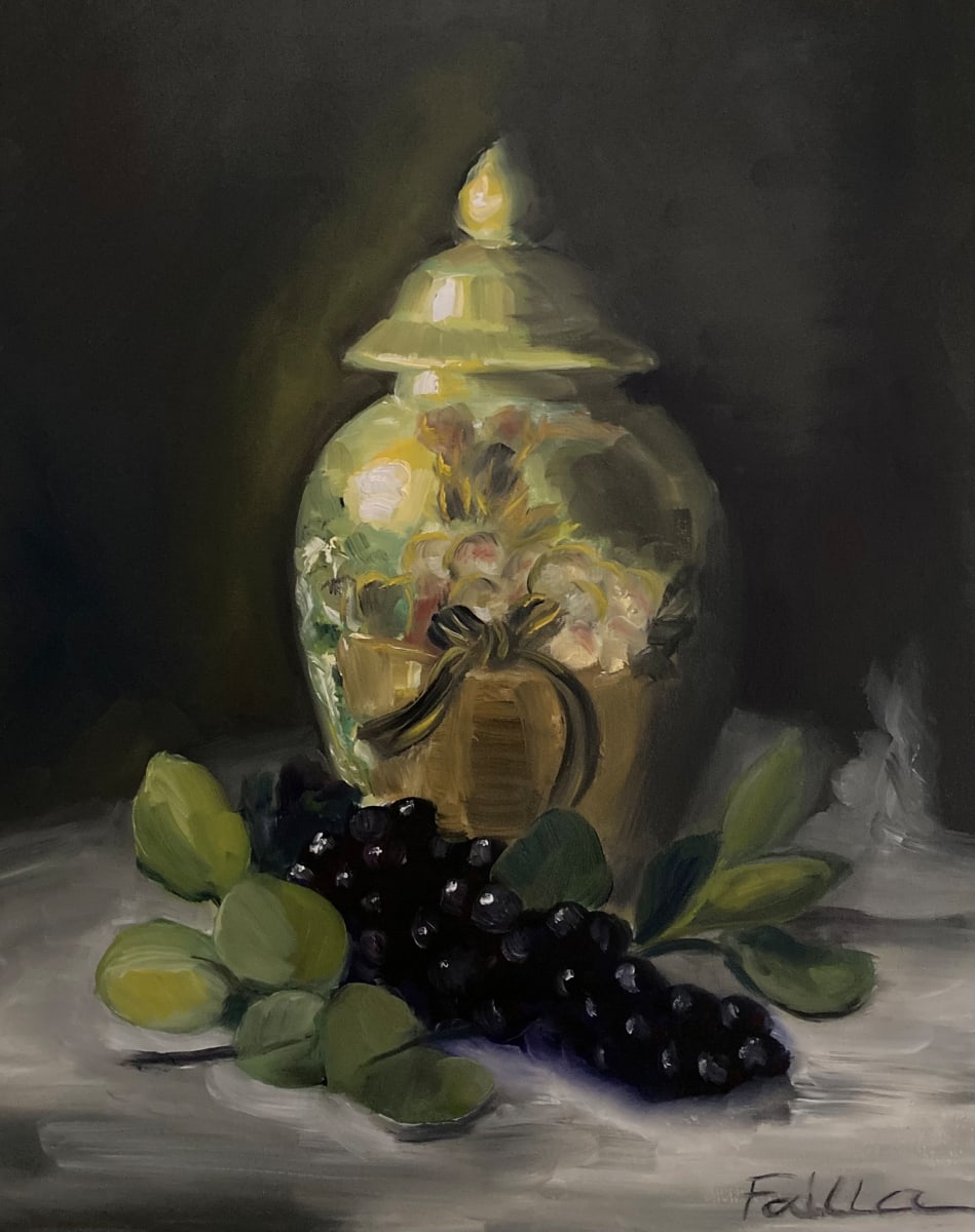 Asian Urn with Grapes by Fran Failla 