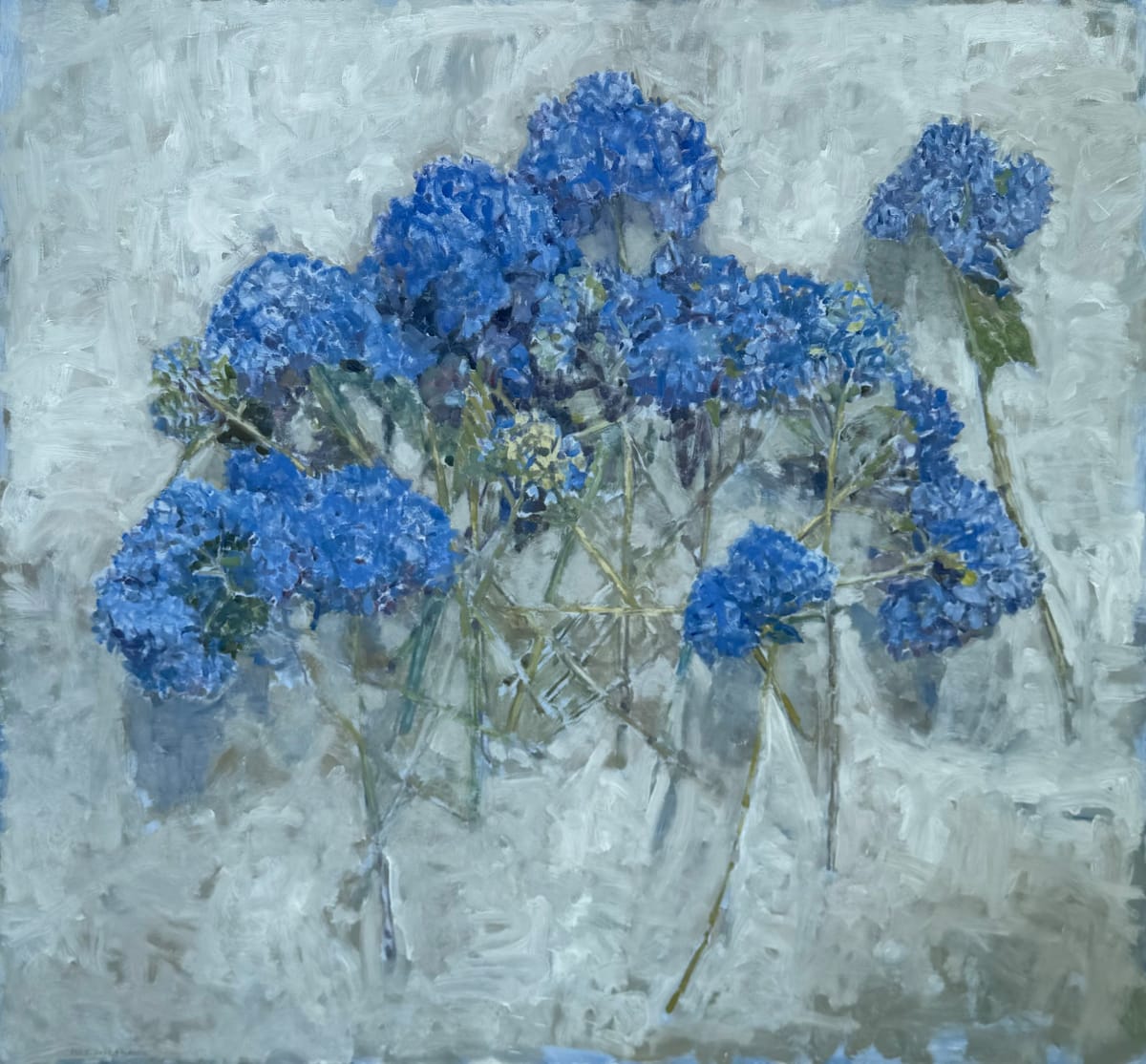 Blue Hydrangea Pile by Annie Harris Massie 