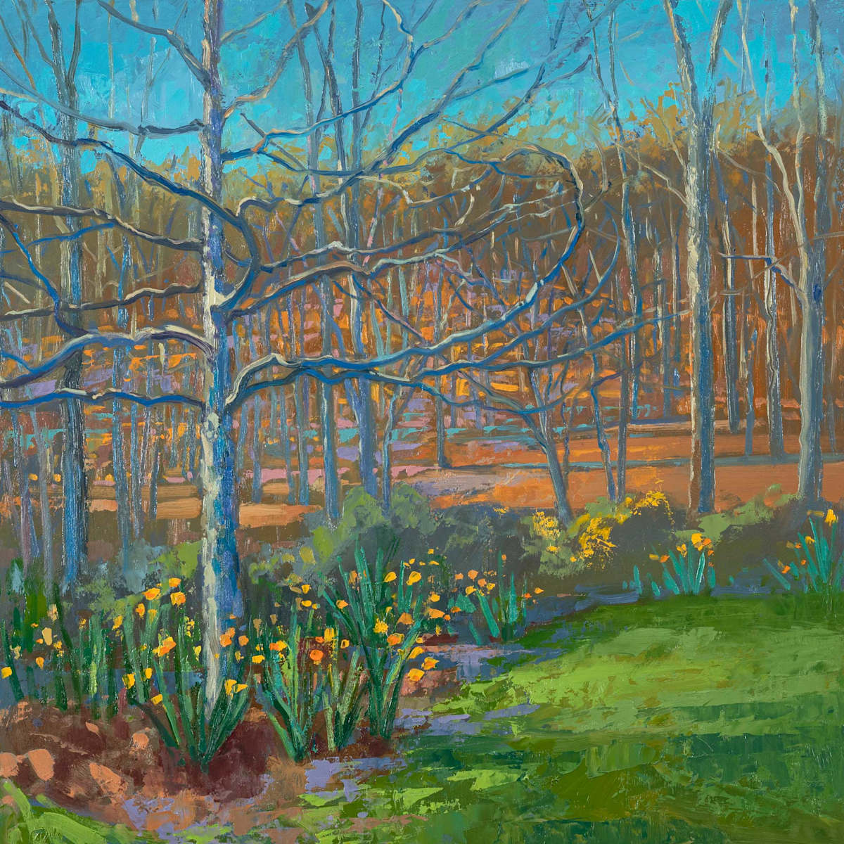 2021-017 Black Gum with Daffodils by Laura Wooten 