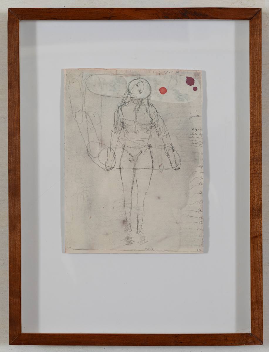 Untitled (passenger floating, red dots in upper right) by Dean Dass 