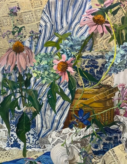 Still Life with Cone Flowers by Trisha Orr 