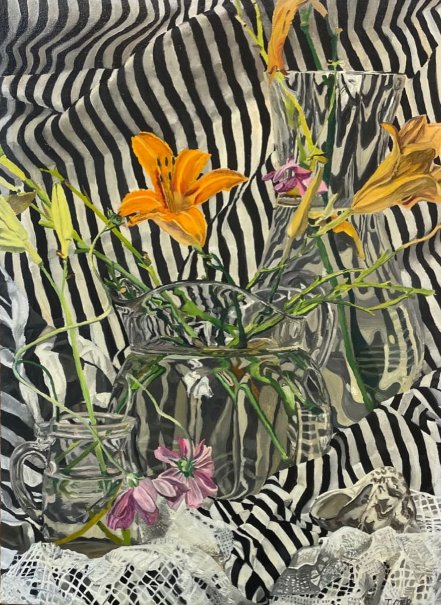 Still Life with Orange Lillies by Trisha Orr 