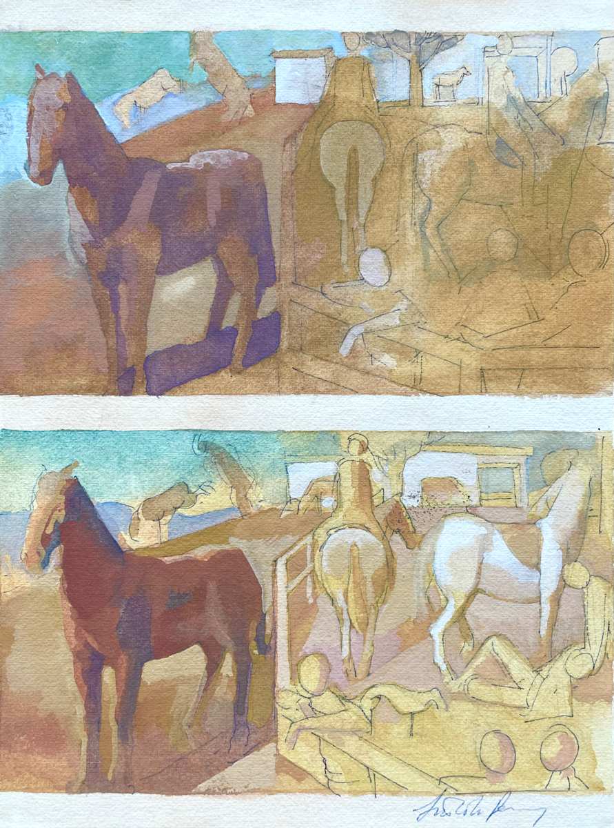 Equestrian Study #3 (223A.B) by Lincoln Perry 
