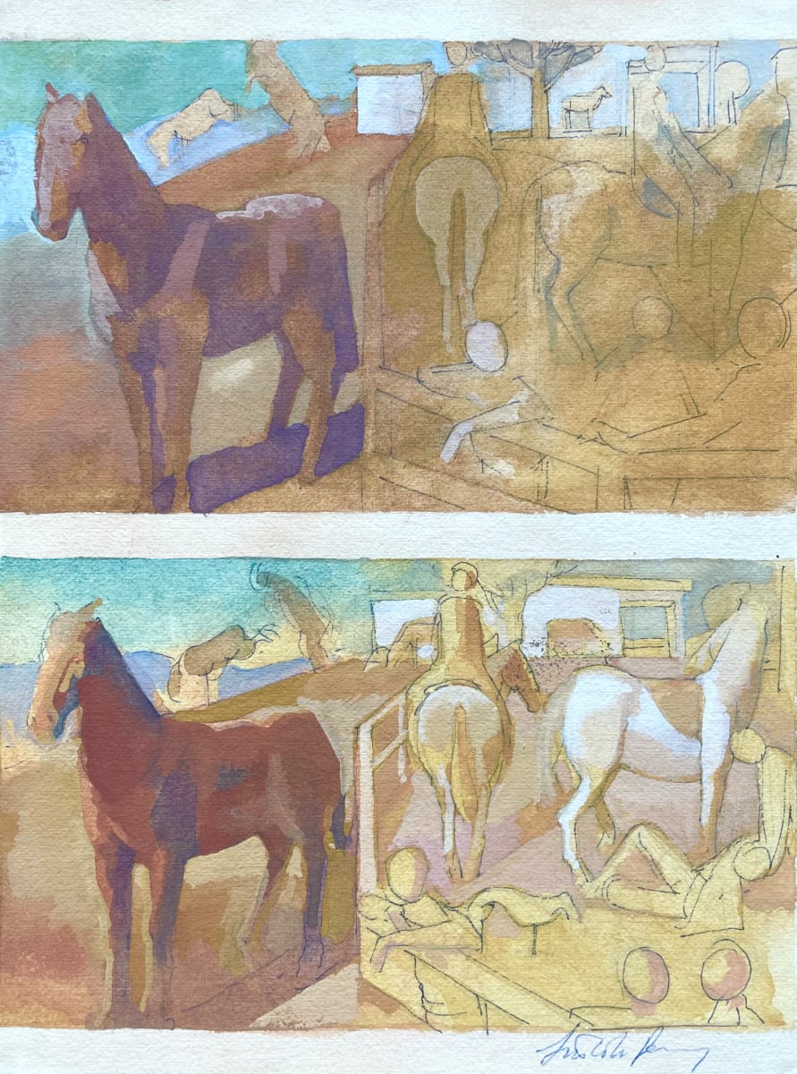 Equestrian Study #3 (223A.B) by Lincoln Perry, Image 1.