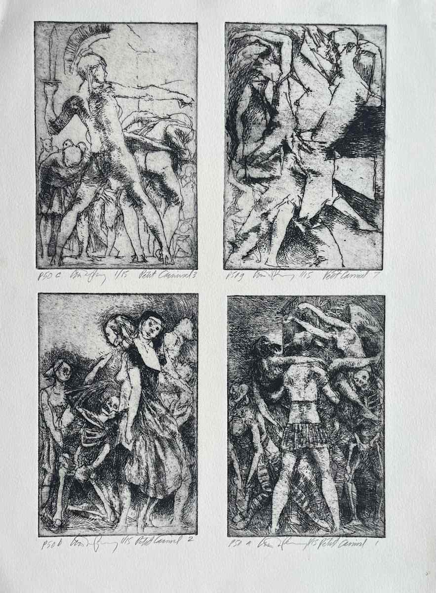 Petit Carnivale 3, 7, 2, & 1 (P50c, P50g, P50b, P50a ed. 1/15) by Lincoln Perry 