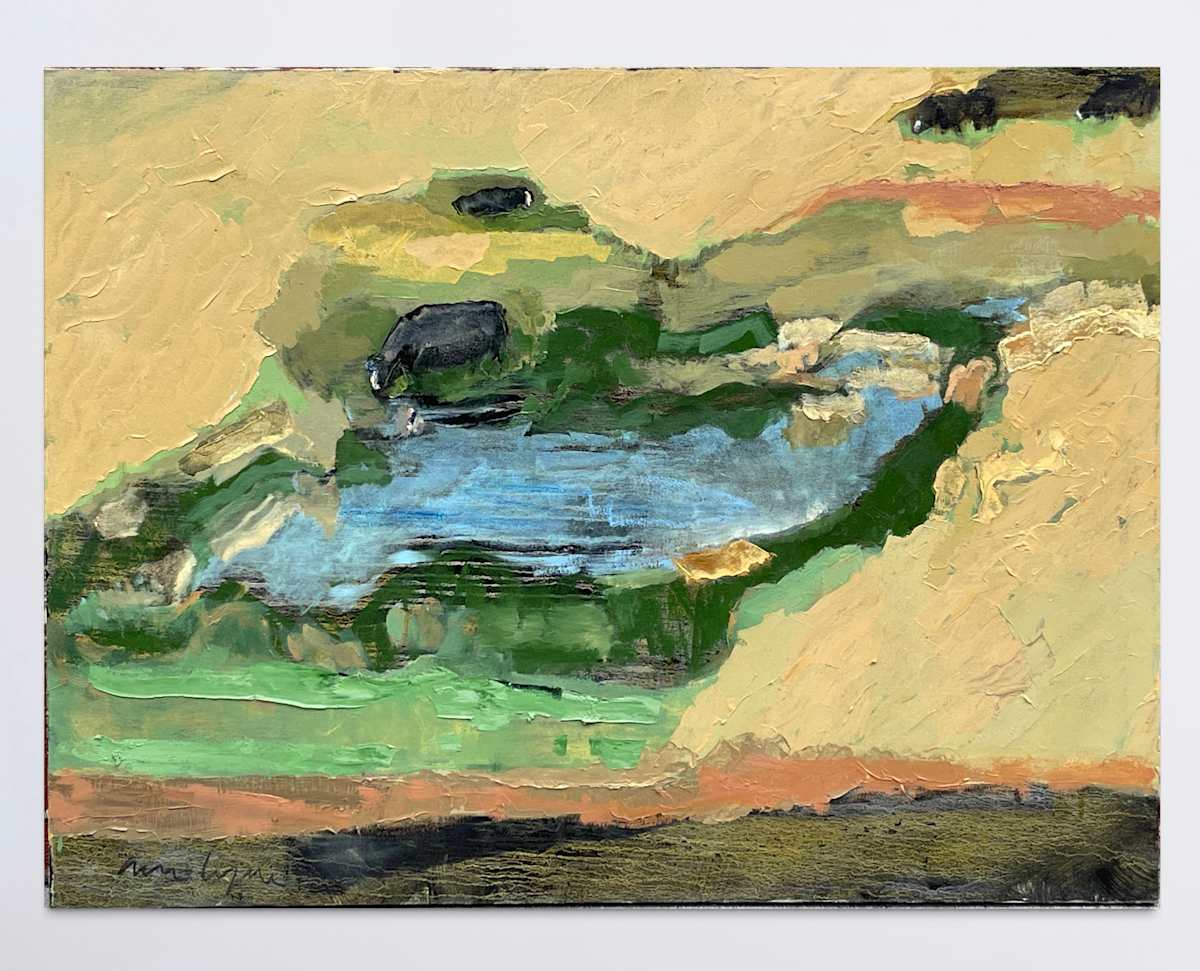 June's Cattle at the Pond by Ann Lyne 