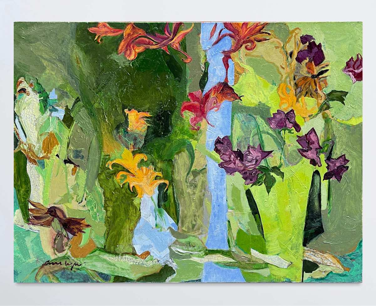 Sparrow Among Lillies and Vines by Ann Lyne, Image 2.