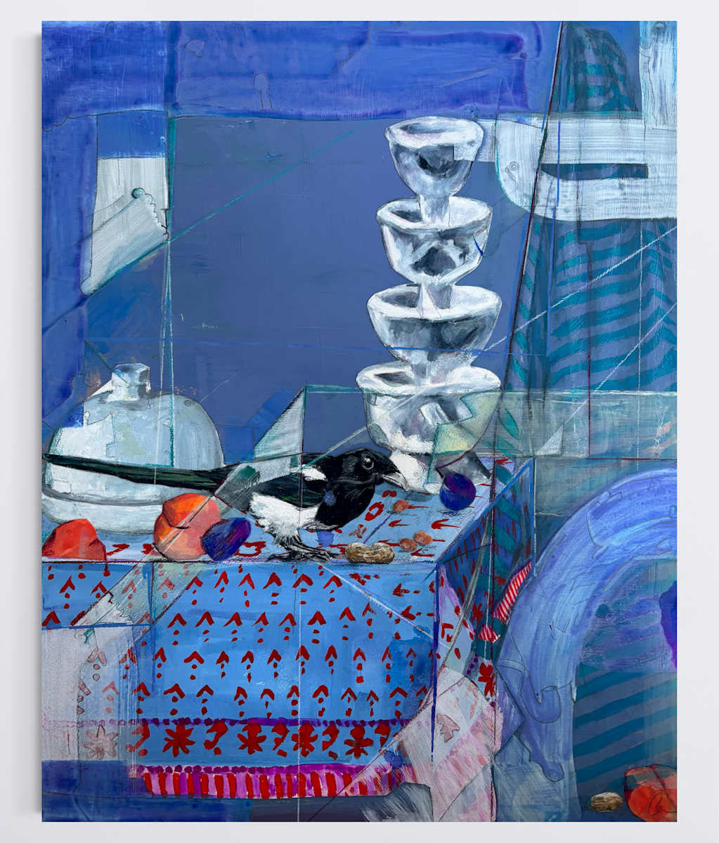 Magpie in Serviers by Cassie Guy 