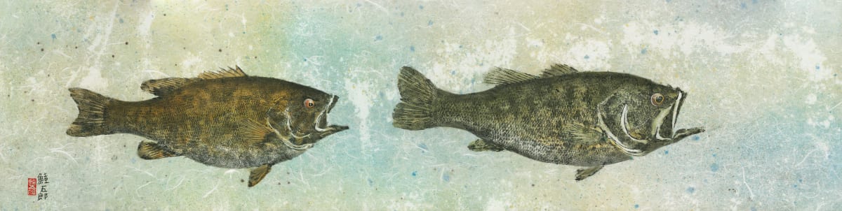 ADK Black Bass Pair 1 by Stephen Mutsugoroh DiCerbo  Image: Adirondack Black Bass Pair 1