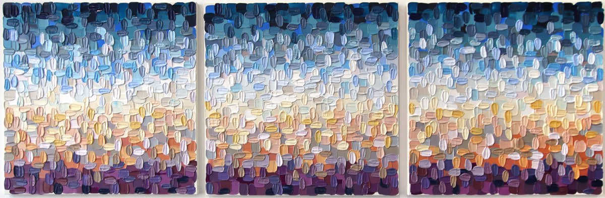 Early Sunset Triptych by Shiri Phillips 