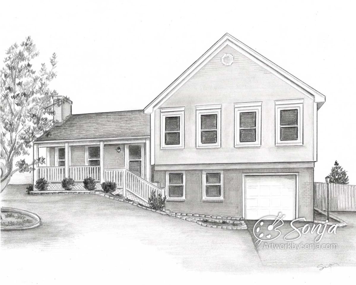 First Home Gift Drawing by Sonja Petersen 