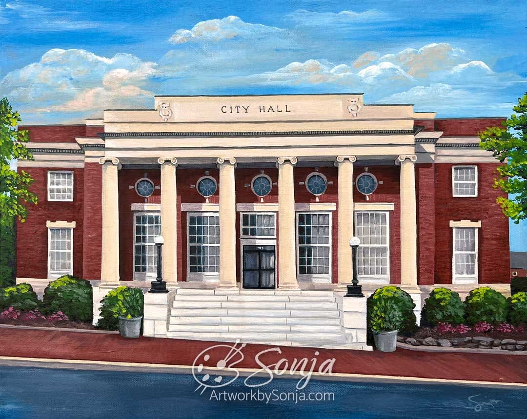 City Hall, Fredericksburg, Virginia by Sonja Petersen 