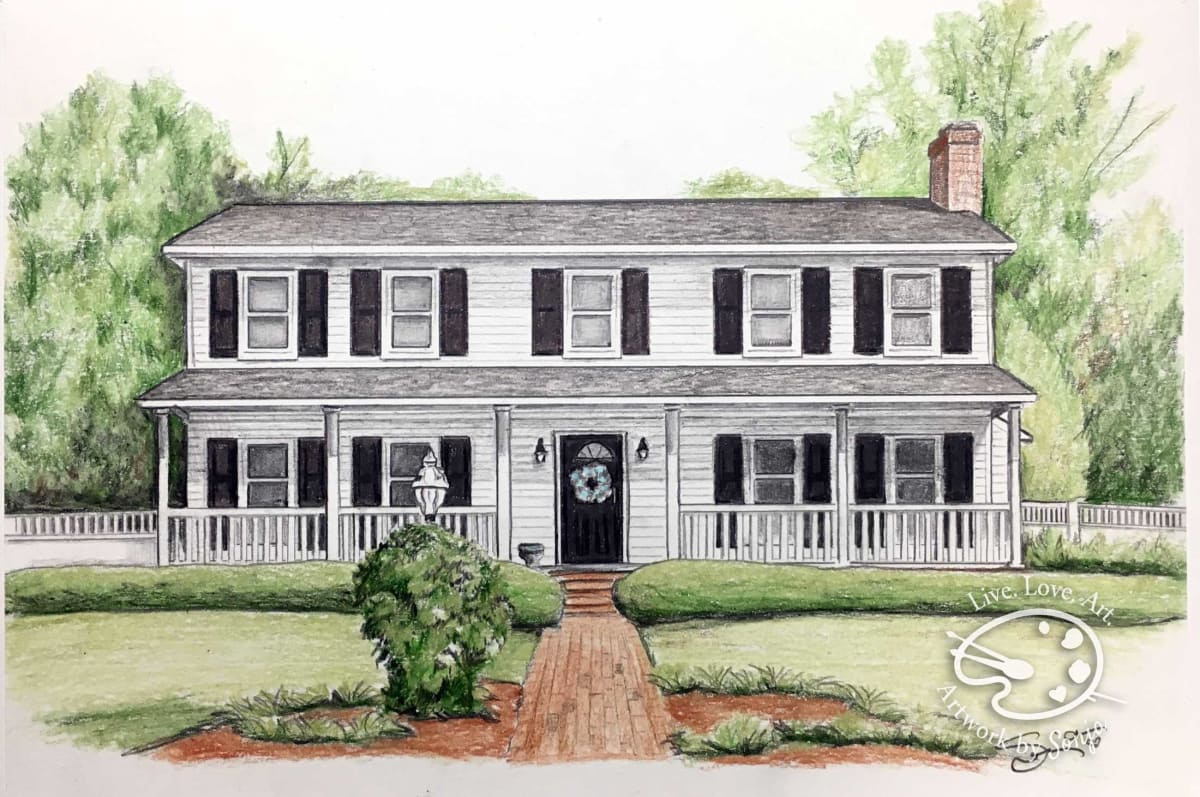 Realtor Gift House Portrait by Sonja Petersen  