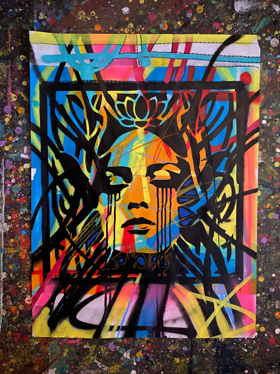 Halcyon Lotus 60158 by AURAxDR  Image: 18 x 24" Original Painting