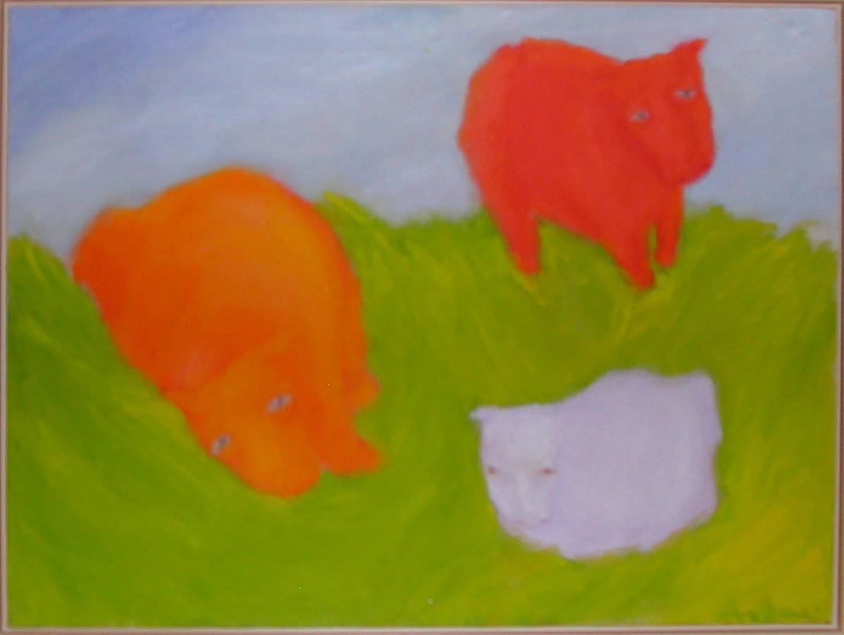 Purple Cows by Elena Figurina 