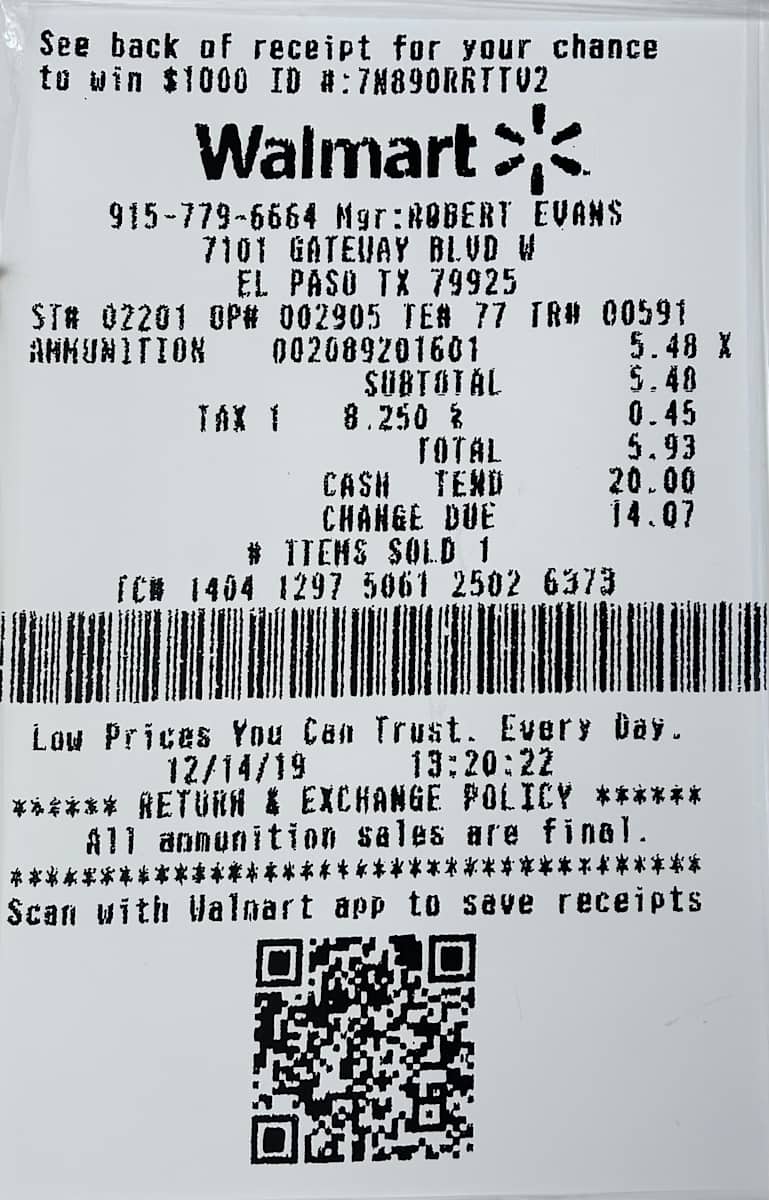 Receipt by Teresa Margolles 