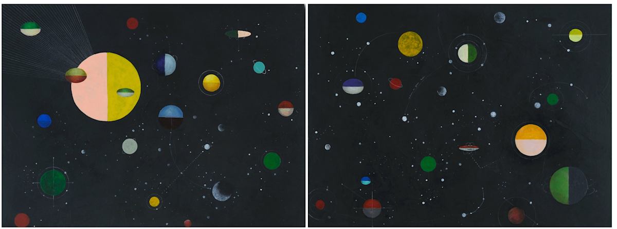 Solar series diptych by Julie Wolfe 