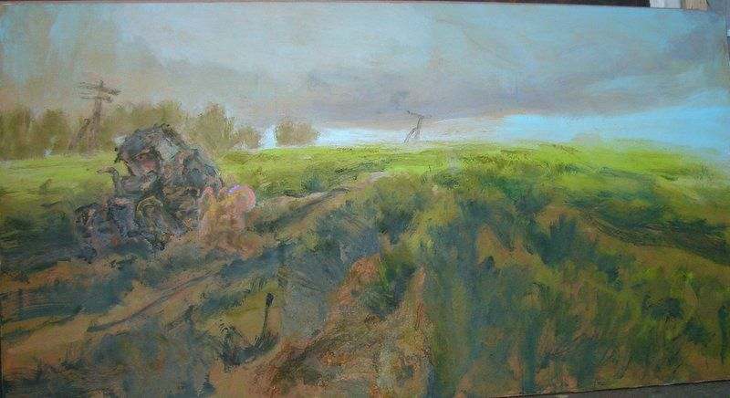 Tractor with Angel by Vladimir Titov 