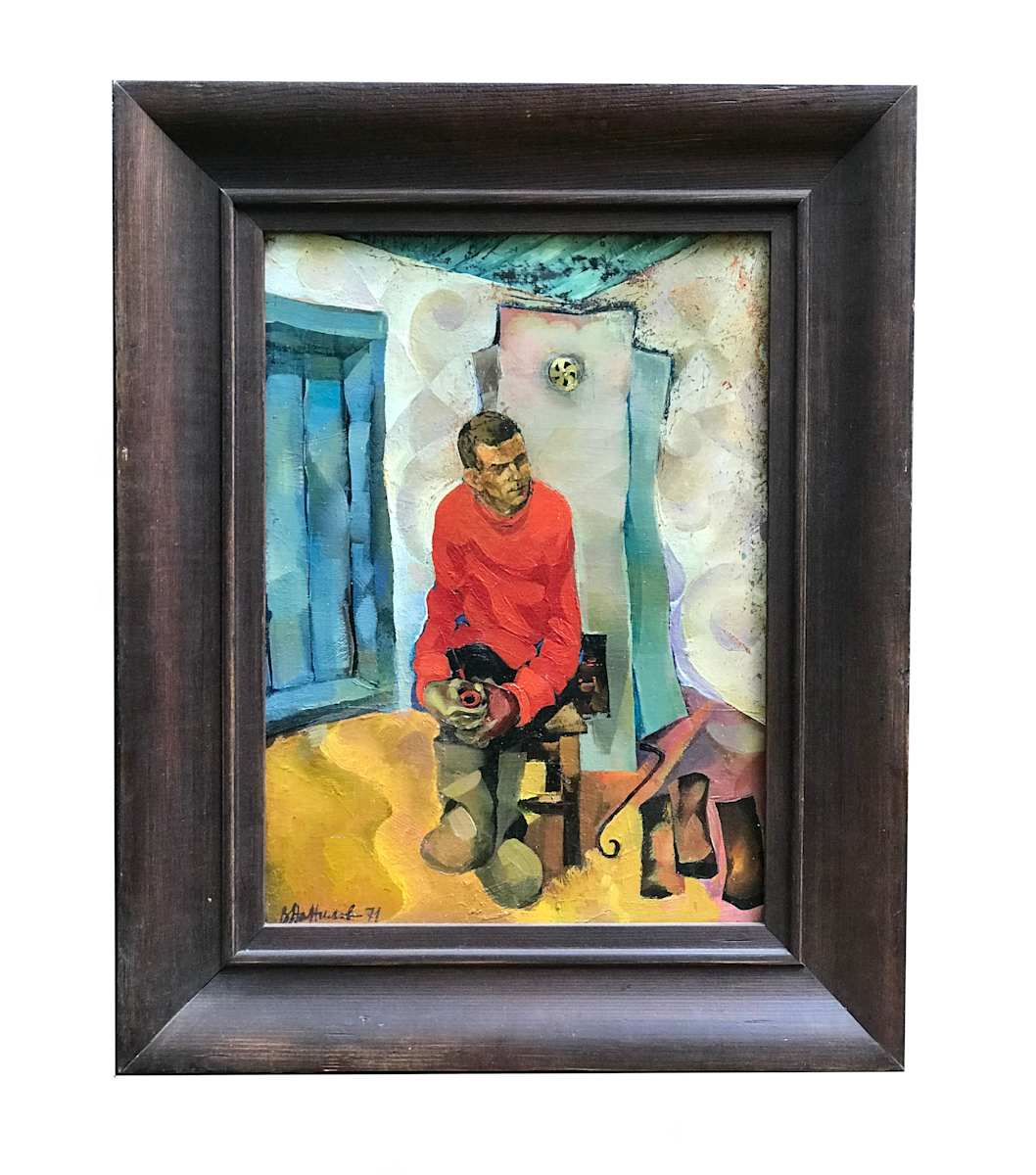 Self Portrait with a Pipe by Viktor Danilov 