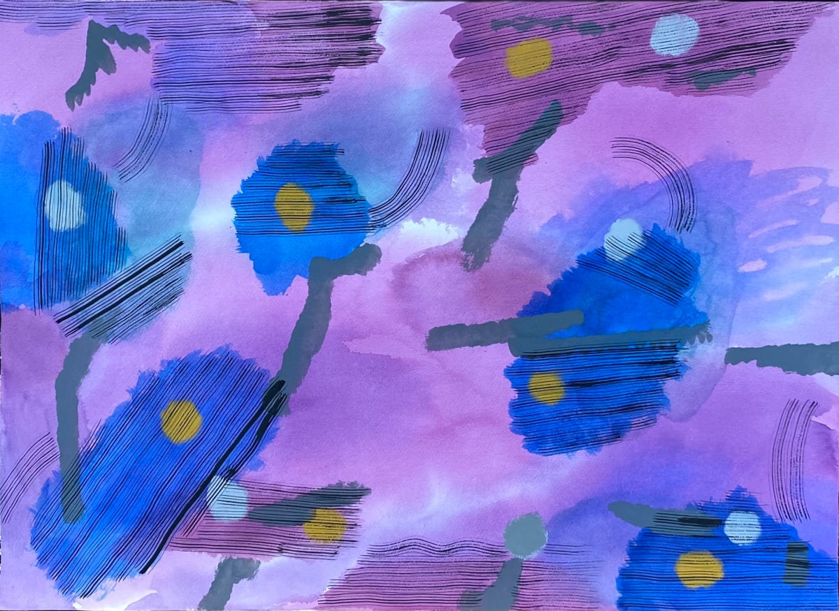 Abstraction in Violet by jennifer wiggs 