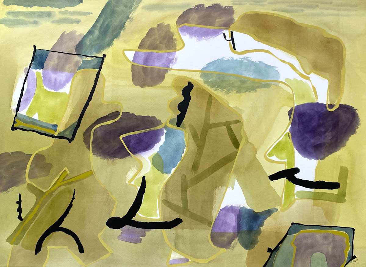 Yellow and Black Characters by jennifer wiggs, Image 1.