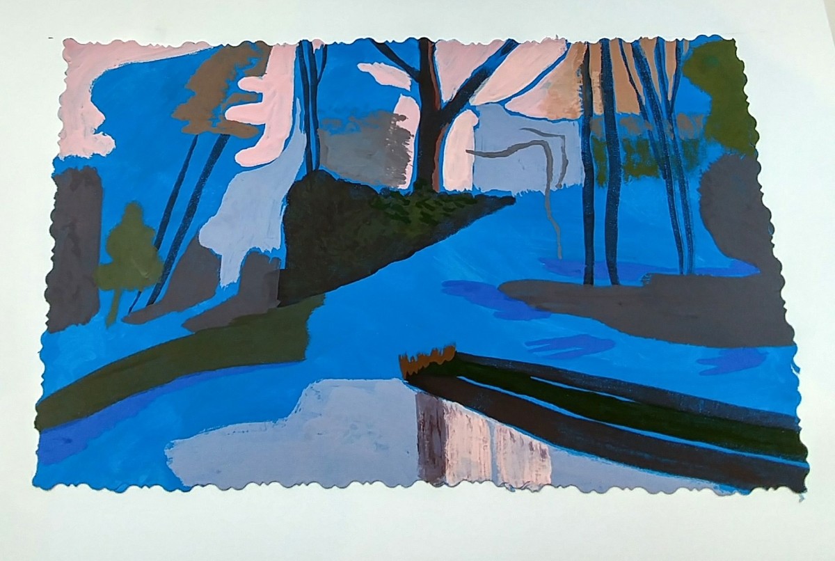 After Matisse, Blue landscape by jennifer wiggs 