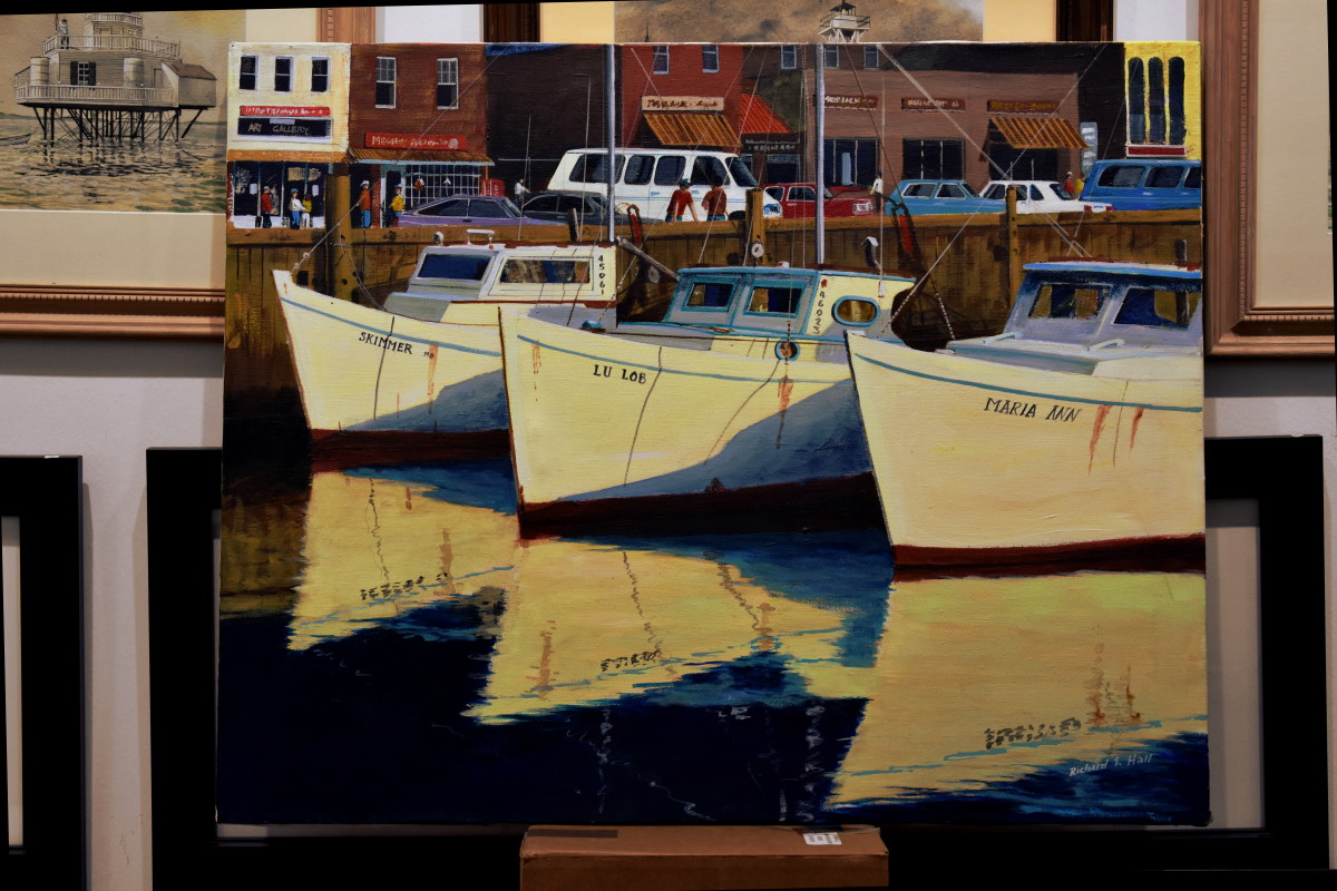 Chesapeake Bay Oysterboats in Annapolis Harbor by Richard S. Hall 