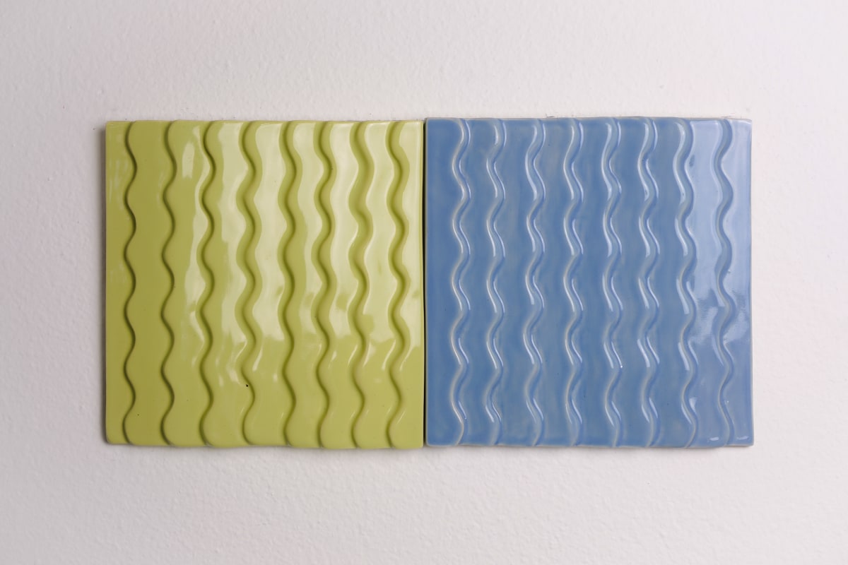 Wall Ripples (Green and Blue) by James Barela 