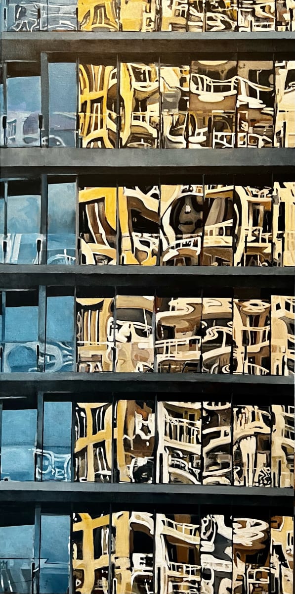 Duchamp Ascends by Michael Moore  Image: After my artist is hero, Marcel Duchamp. The shapes reminded me of his early bride and bide descending paintings.