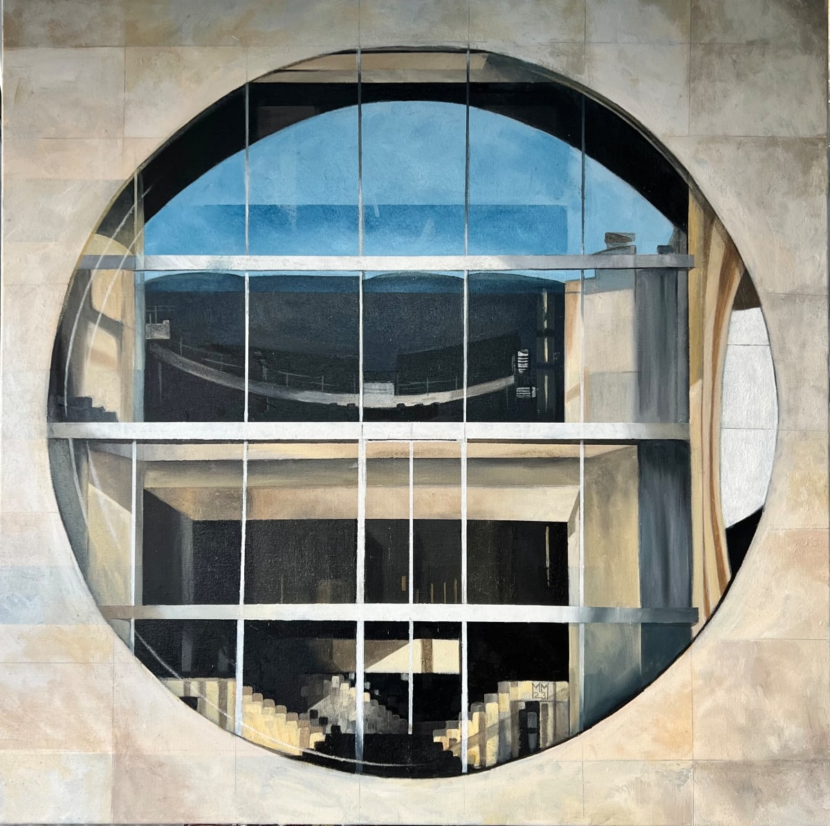 A Painting for the Lonely by Michael Moore  Image: A piece of string helped me paint the circles!