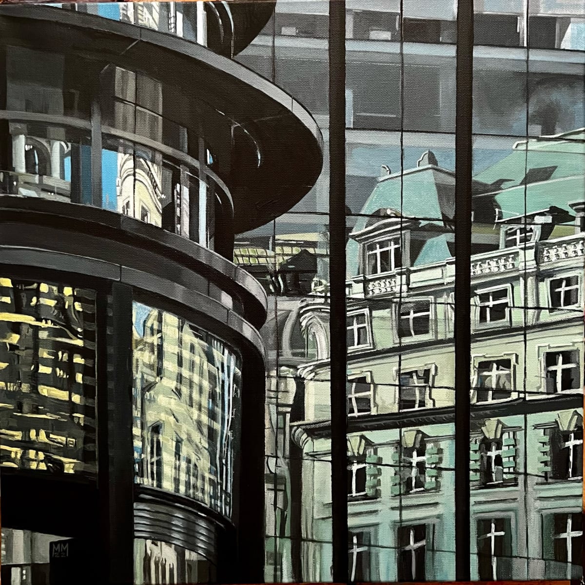 The Dark Tower by Michael Moore  Image: Part of my ongoing Cityscape painting series