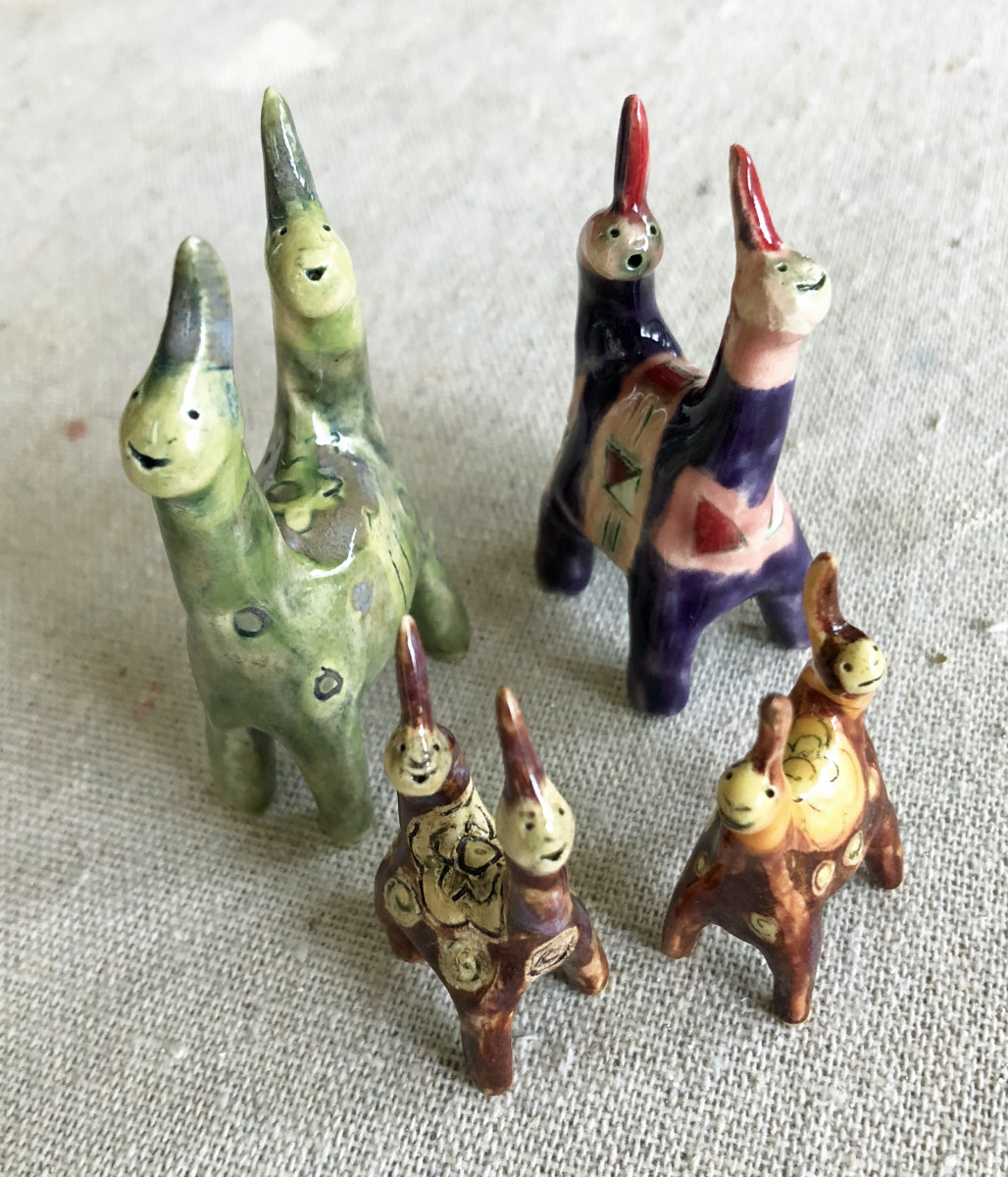 Mini critters! Etched Double Headers by Nell Eakin 