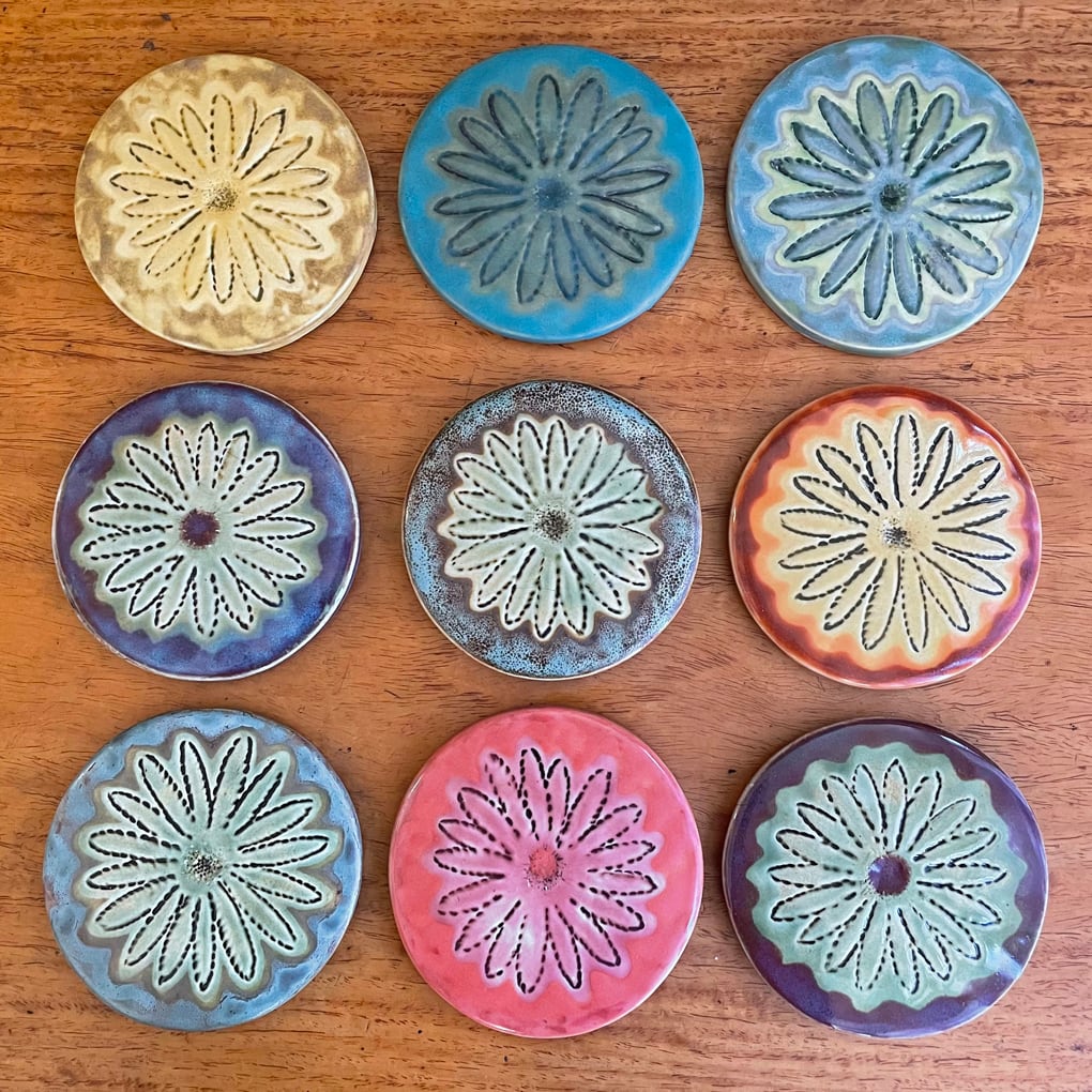 Daisy coasters,, order by number 