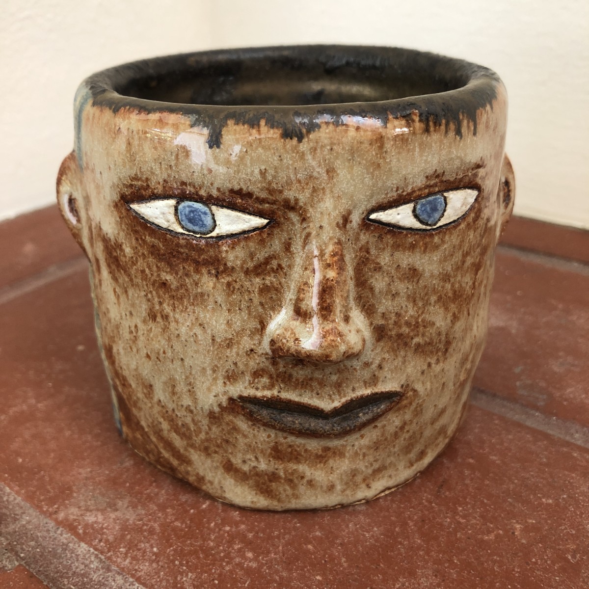 Thoughtful Gaze succulent pot by Nell Eakin 
