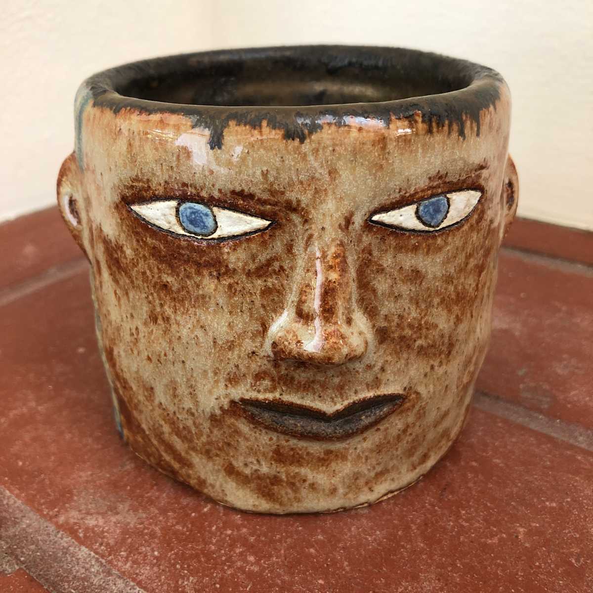 Thoughtful Gaze succulent pot by Nell Eakin, Image 6.