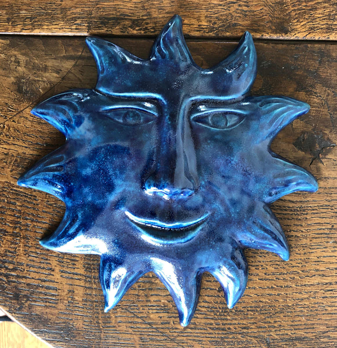 Ultra Blue Turquoise Glow Sun by Nell Eakin, Image 4.