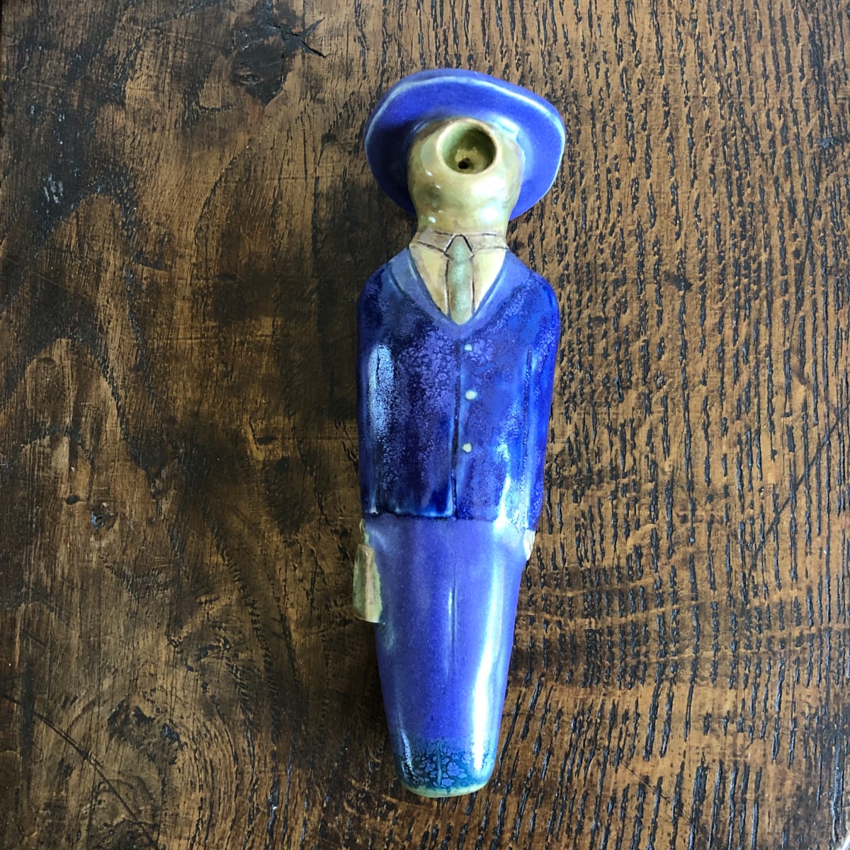 The Man Pipe, in purple and blue. by Nell Eakin 
