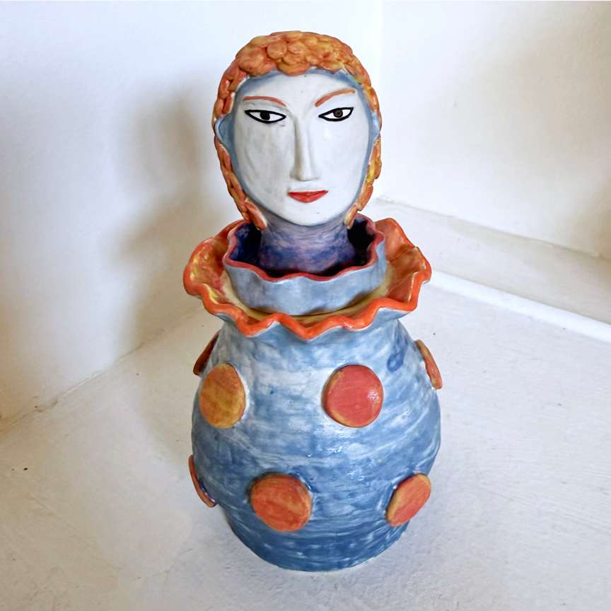 Bright Clown Bottle by Nell Eakin 