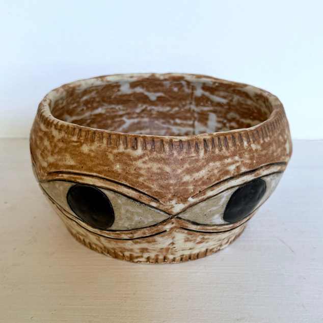 Eyes flower pot by Nell Eakin 
