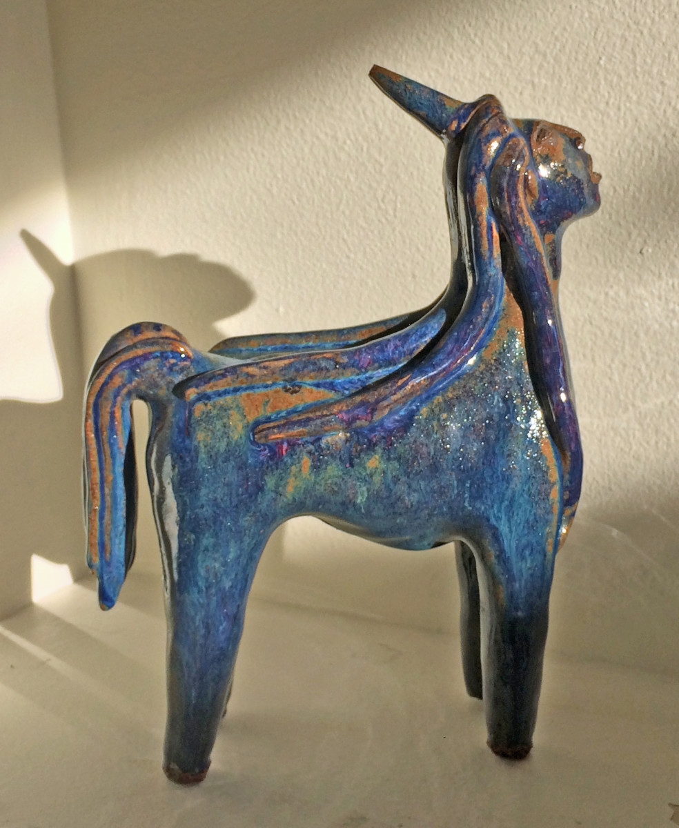 Maxella the blue maned unicorn by Nell Eakin 