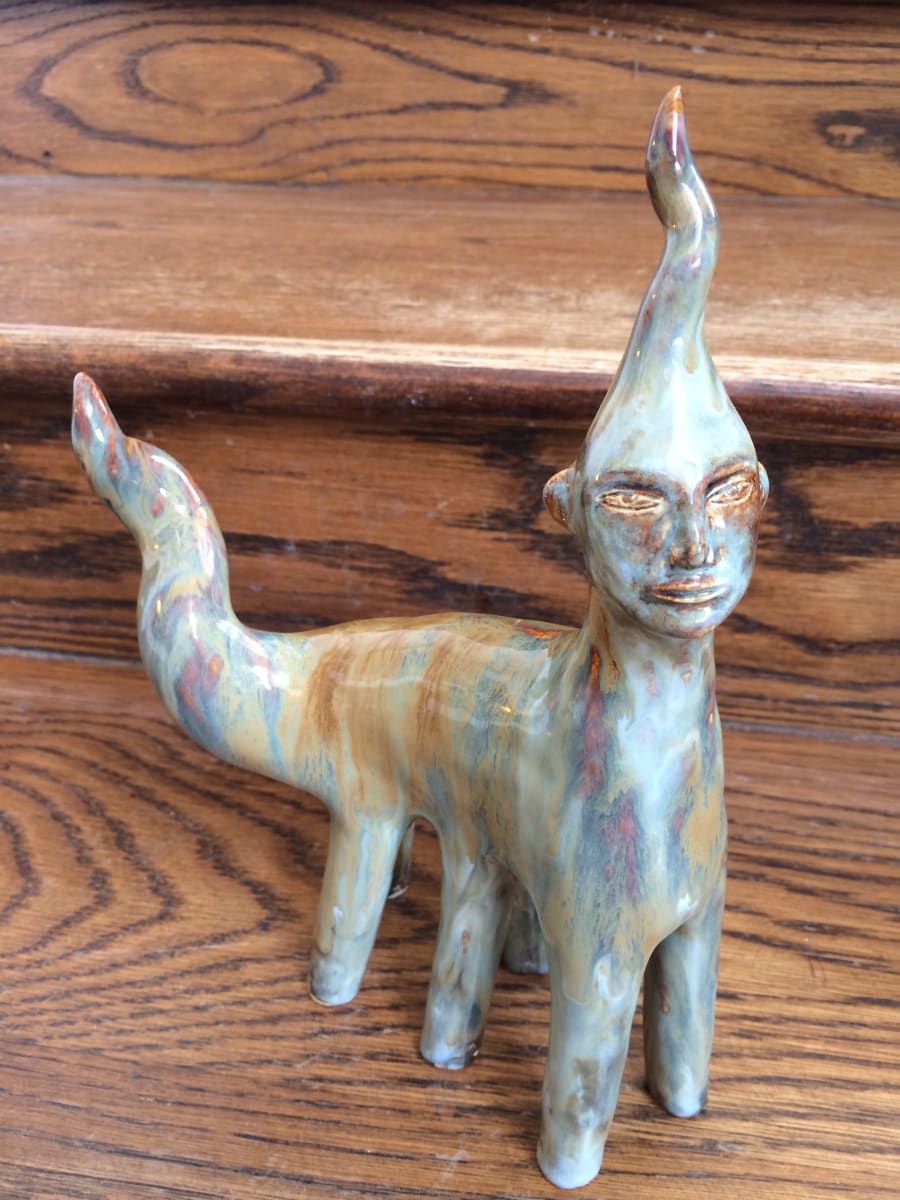 Gray Blue Dreamer Twisticorn by Nell Eakin, Image 2.