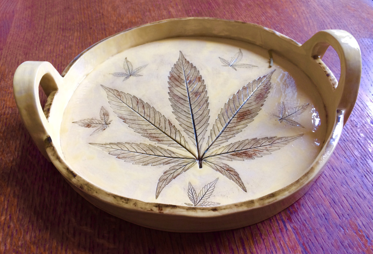 Yellow Happy Day Tray by Nell Eakin 