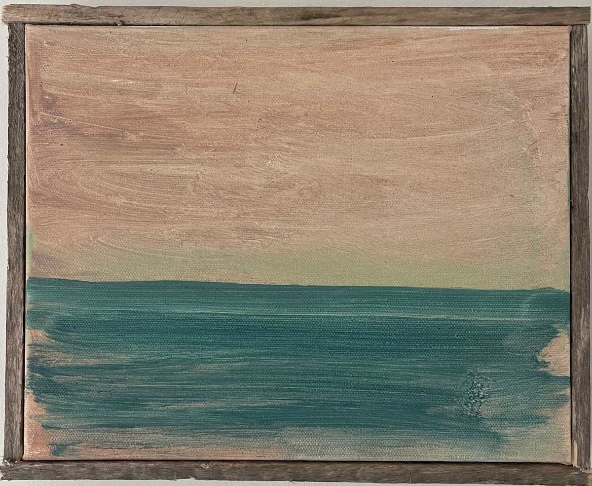 Cobalt Teal Horizon by Helen Grimm 