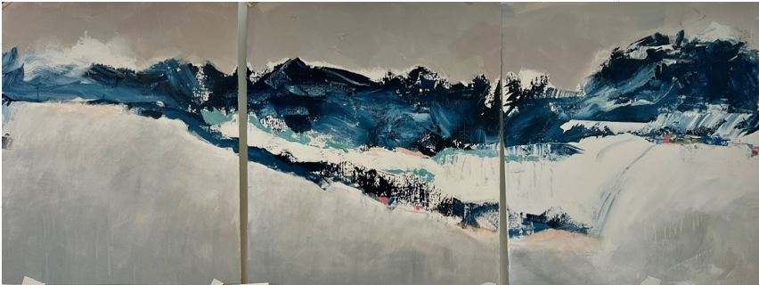 Alaskan Blues (Triptych) by Jean Vivrette 