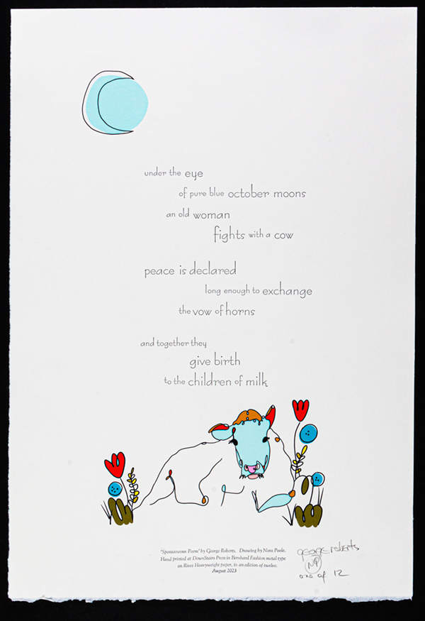 Spontaneous Poem (blue moons) by George Roberts 