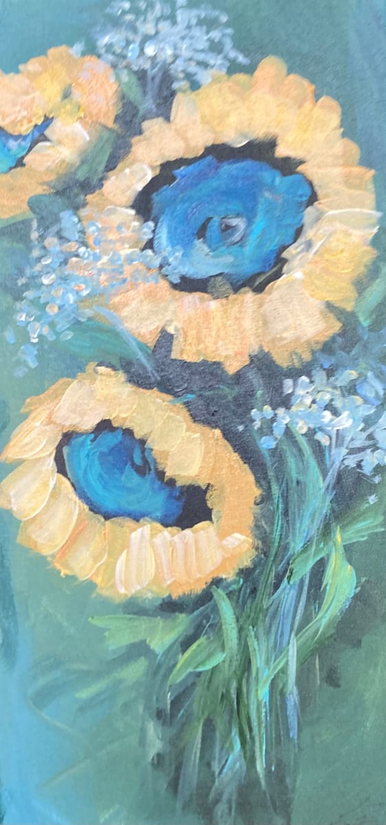 Sunflowers in Green by Amy B. Carroll 