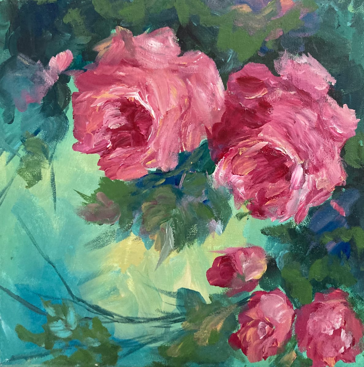 Sweet Pink Roses by Amy B. Carroll 